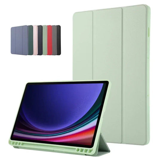 Funda For Samsung Galaxy Tab S9 FE Case 10.9" PU Leather TPU Back Stand Tablet For Galaxy Tab S9 Fe Plus S9 Case with Pen Holder