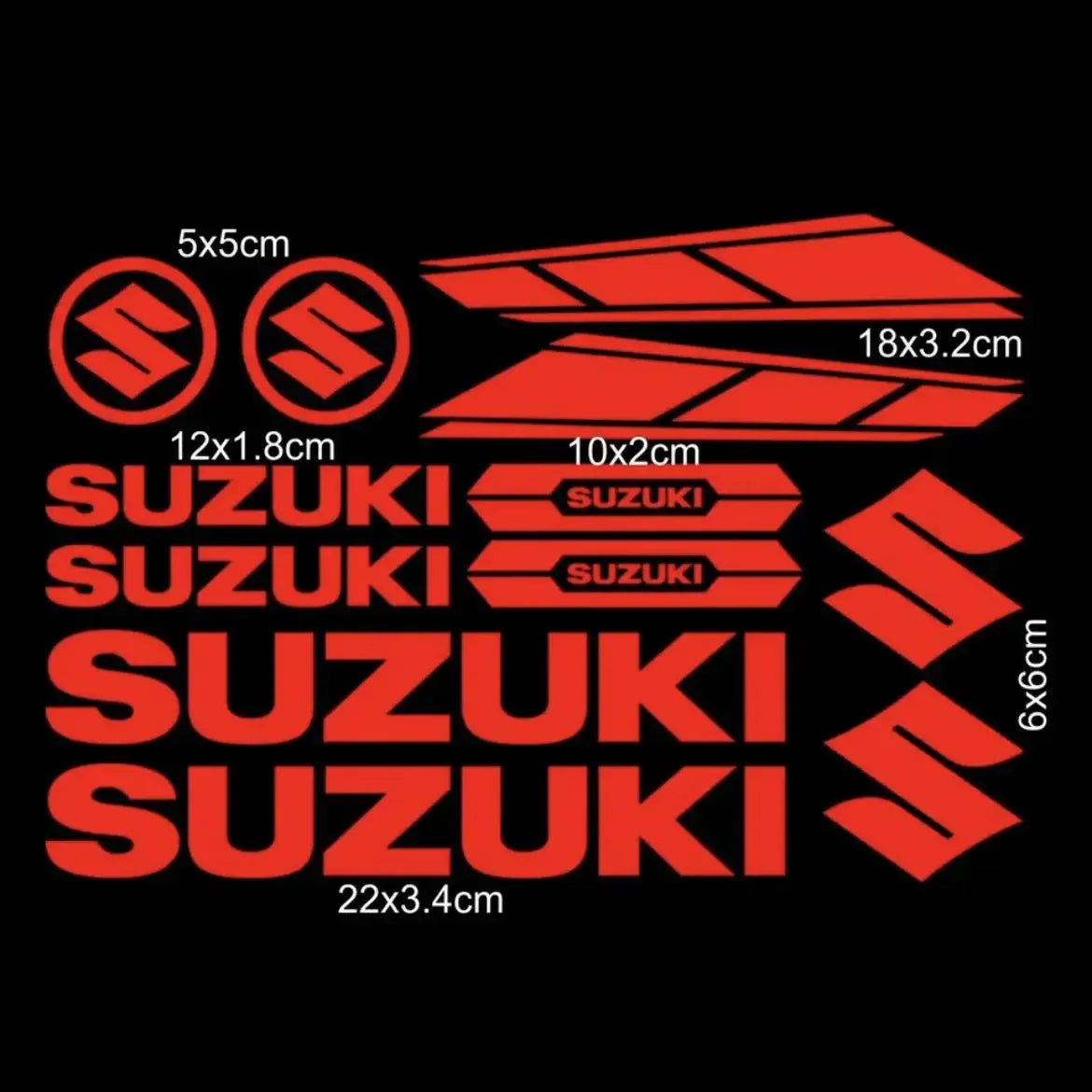1set for Suzuki Motorcycle Sticker Body Decal Logo Set Helmet Emblem Vinyl Kit Waterproof Reflective Sticker Decoration