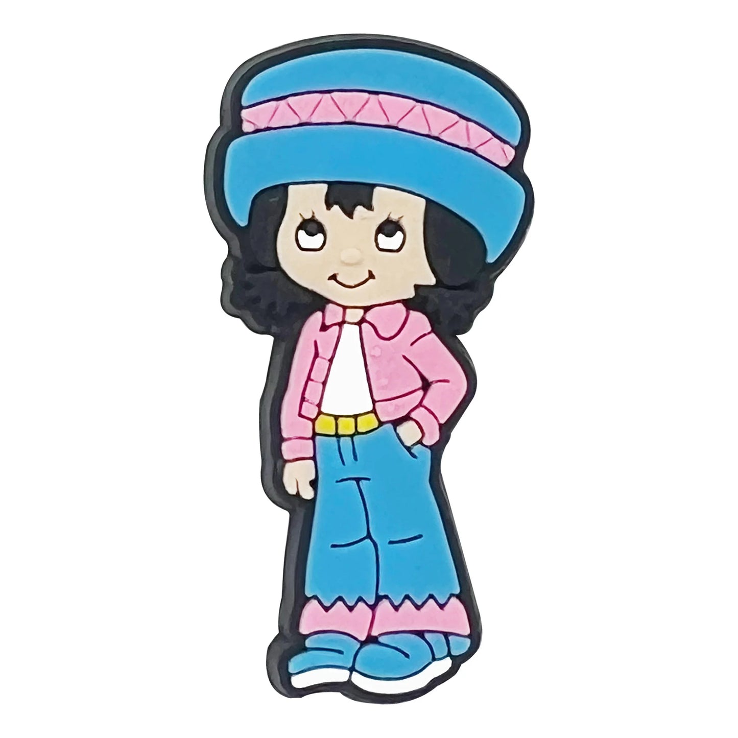 9pcs/set Cute Strawberry Girl Cartoon Series for Cartoon Shoe Charms Accessories DIY Decoration for Classic Clog Kids Gifts