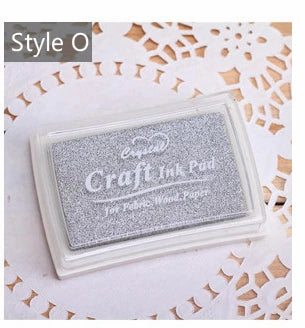 Mr Paper 15 Colors Inkpad Handmade DIY Craft Oil Based Ink Pad for Fabric Wood Paper Scrapbooking Ink pad Finger Painting