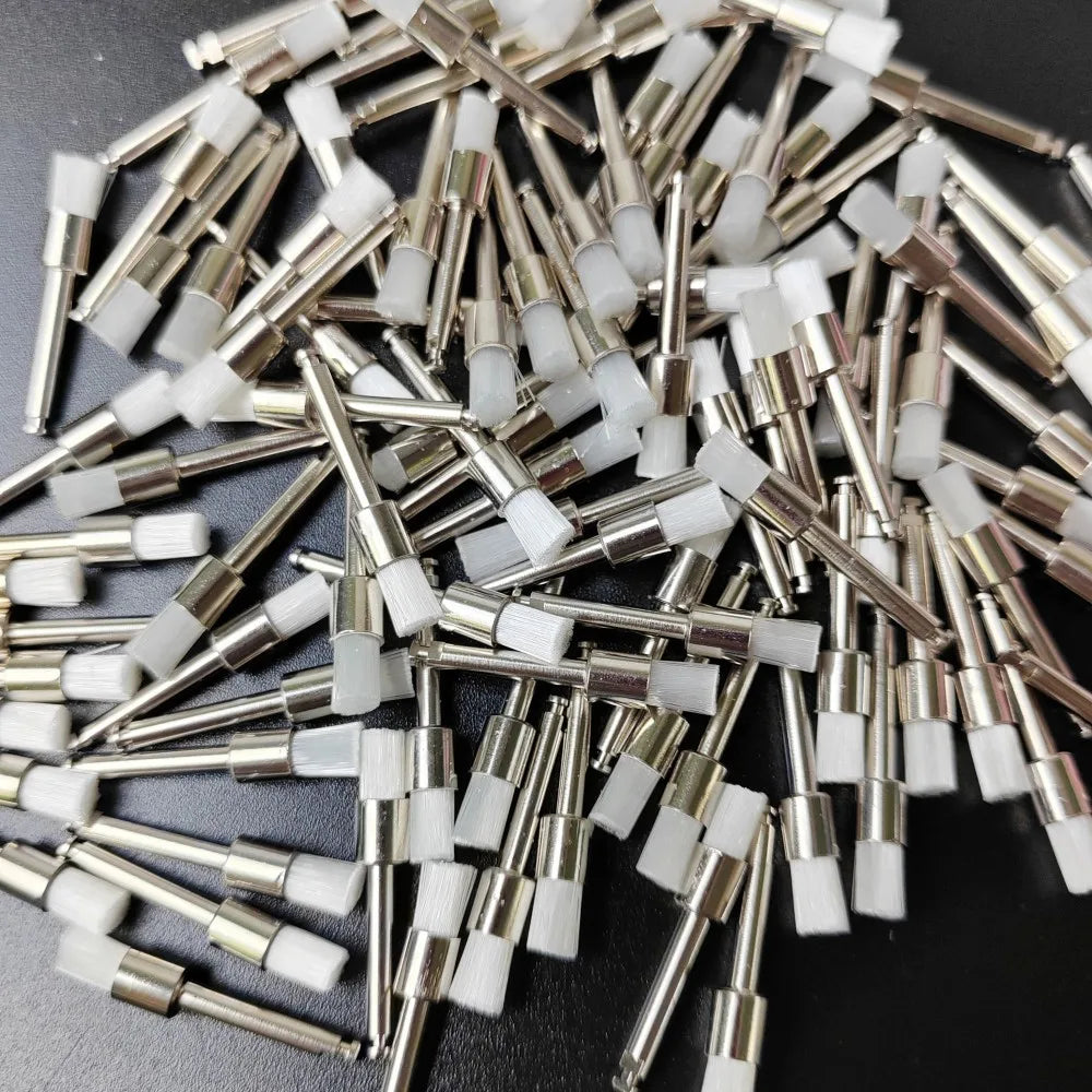 JUMTOP Dental Materials Prophy Prophylaxis Brush Colour White Nylon Polishing Brushes RA Shank 2.35mm Dentistry Polisher