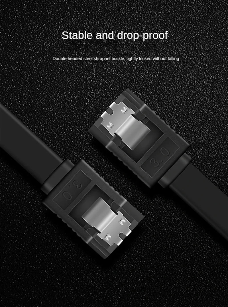 High speed SATA 3.0 hard drive data cable, solid-state, serial data cable, flexible SATA, fast transfer, 39cm