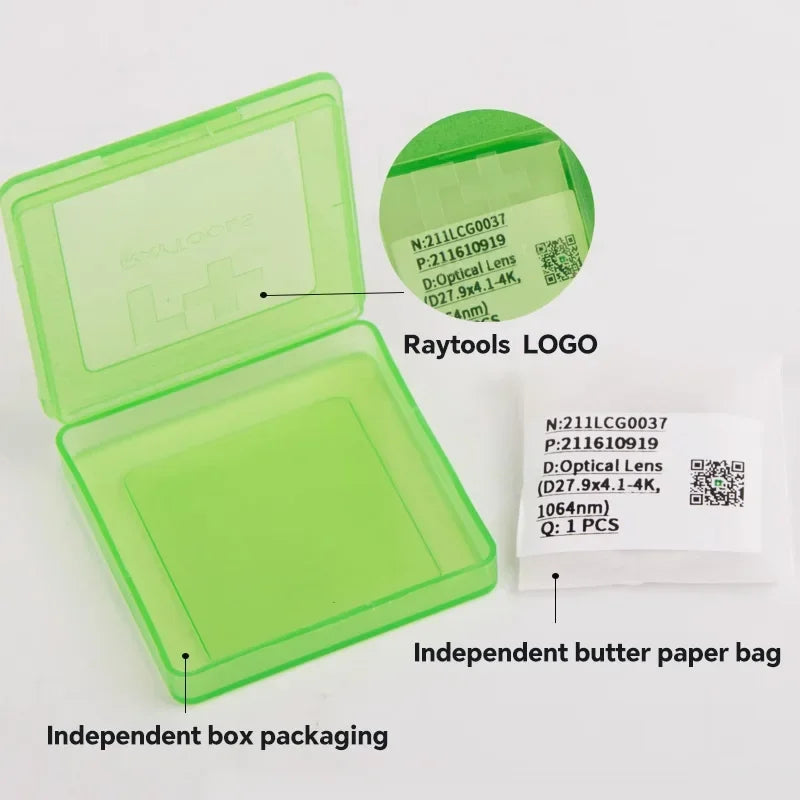 Briserm Raytools Fiber Laser Lens 27.9x4.1 24.9x1.5 4kw Raytools Laser Optical Protection Windows Lens 211LCG0037 211LCG0020