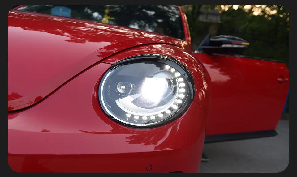 AKD Head Lamp for VW Beetle LED Headlight 1998-2021 Headlights Beetle DRL Turn Signal High Beam Angel Eye Projector Lens