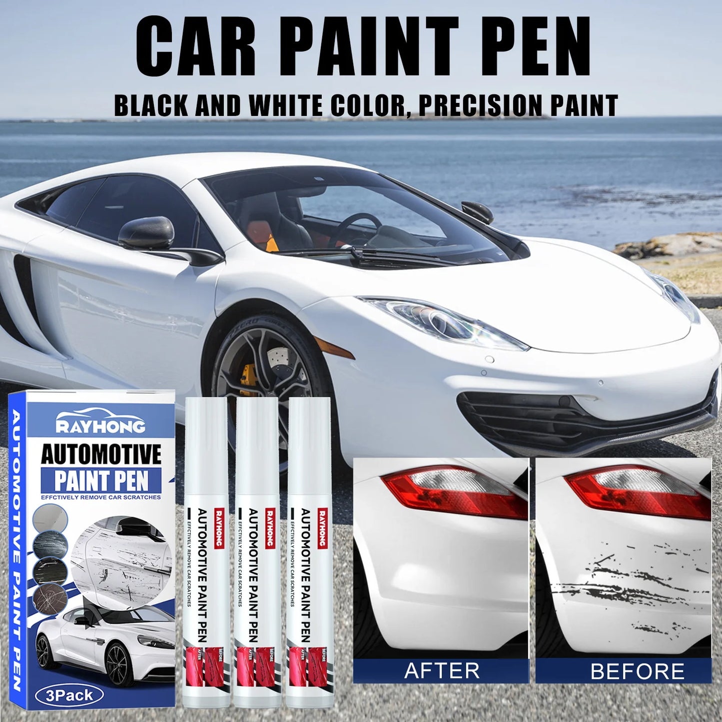Car Refinish Pen, Paint Scratch Scratch Repair Repair Pen Traces Paint Repair Pen