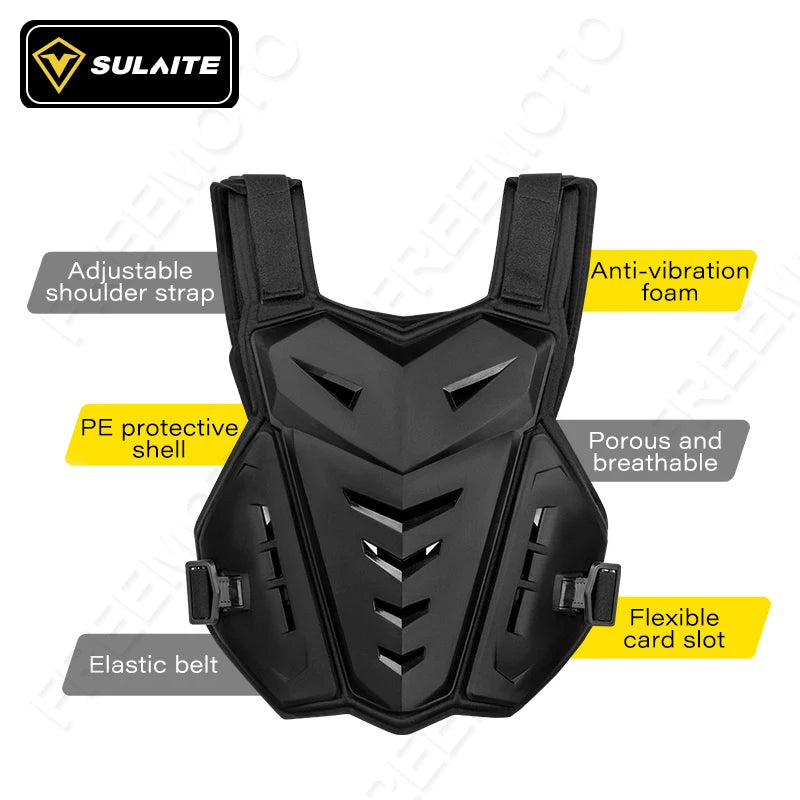 Motocross Body Armor Motorcycle Jacket Motocross Moto Vest Back Chest Protector Off-Road Dirt Bike Protective Gear