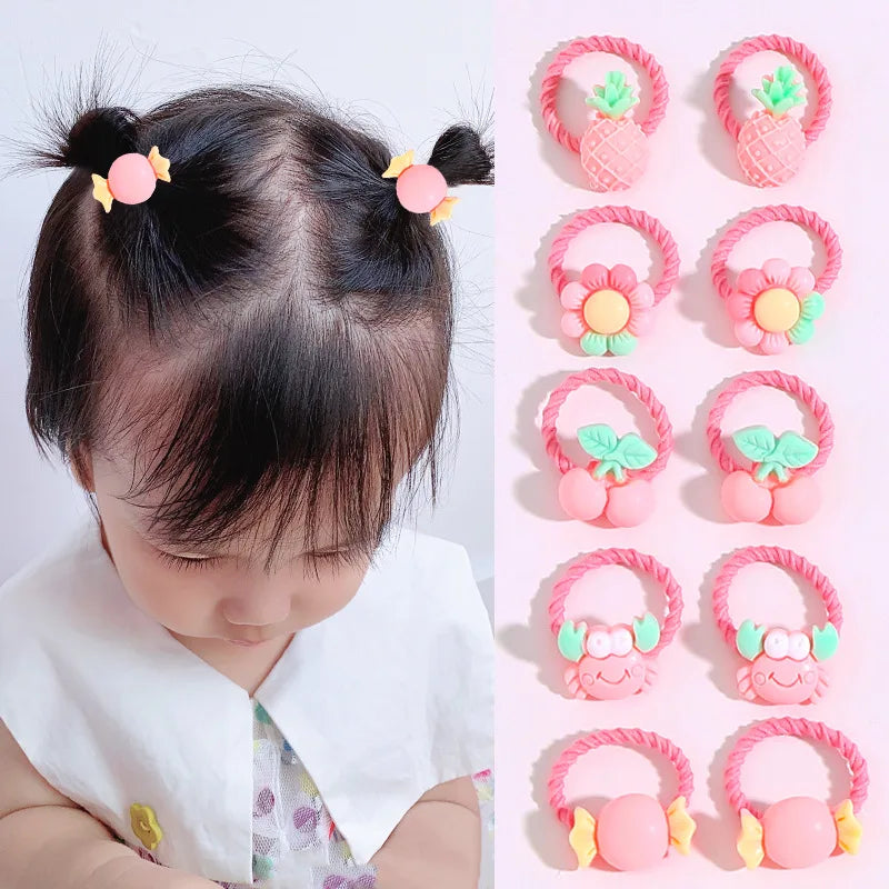 Children's Rubber Bands Do Not Harm Hair Girl Headbands Korean Baby Accessories Rings Tie Rubber Bands Little Girl Headbands