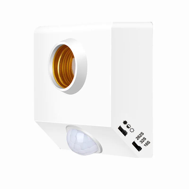 Smart 85V-265V PIR Induction Infrared Motion Sensor E27 LED lamp Base Holder With light Control Switch Bulb Socket Adapter