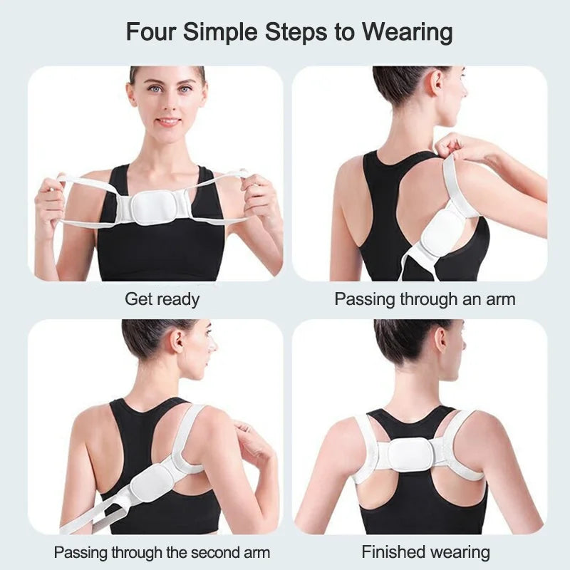 1Pcs Adjustable Posture Corrector Back Support Shoulder Belt Rectify Straighten Correction Spine Health Postural