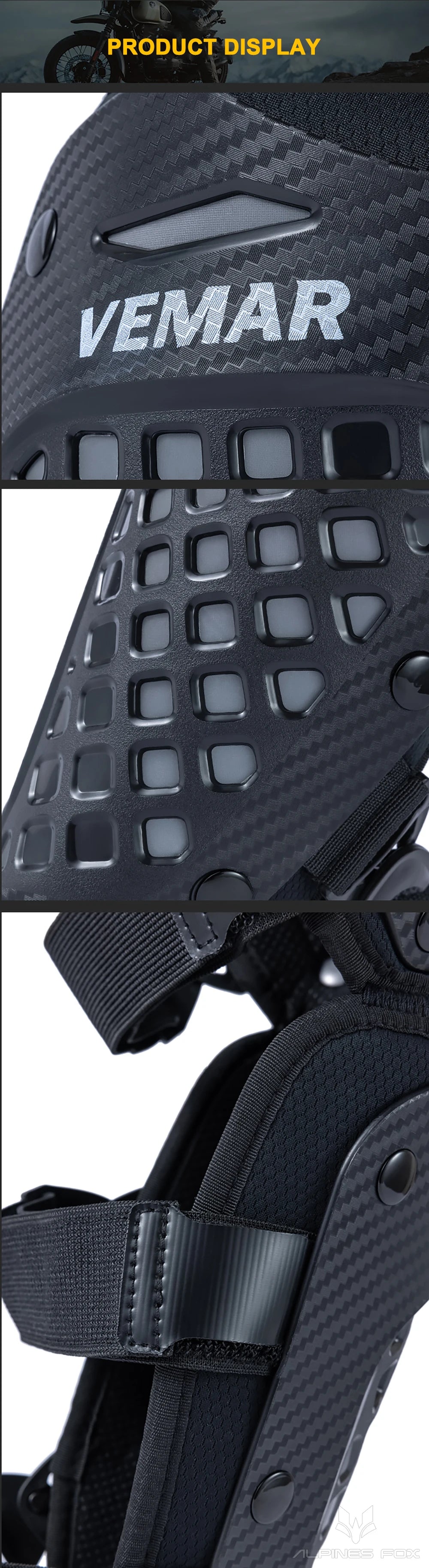 Vemar New Motorcycle Knee Pad Elbow Protective Combo Knee Protector Equipment Gear Four Seasons Outdoor Sport Motocross Knee Pad