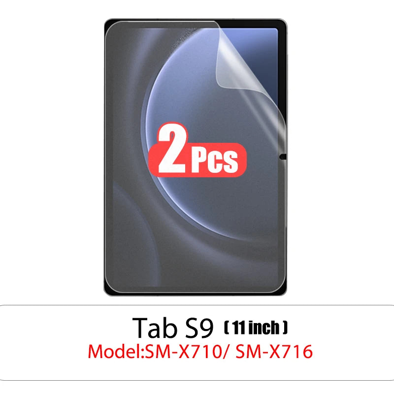 2pcs Pet Screen Protector For Samsung Galaxy Tab S7 Fe S9 Fe A9 Plus S6 Lite S7 S8 S9 A8 Plus Protective Clear Film No Glass