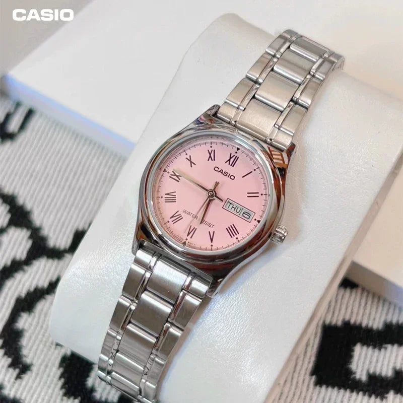Casio LTP-V006D/V006L Women's Business Ethos Quartz Watch Stylish Simple Dial Commute Versatile Date Gift Girlfriend