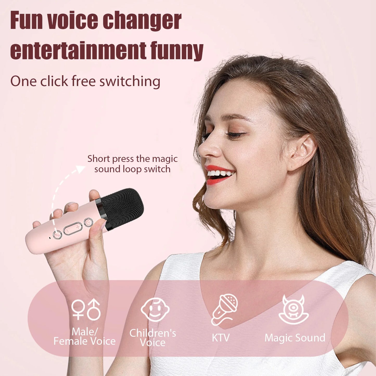 Professional Wireless Microphones Bluetooth Speaker for Gaming KTV Koraoke Live iPhone Samsung Laptop Noise Reduction Microphone