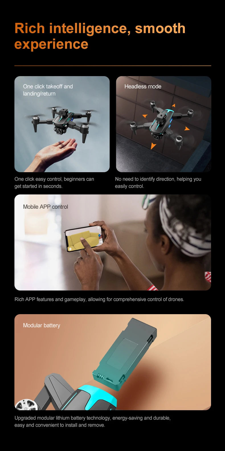 New KY605S Screen Controlled Drone 8K Three HD Camera Brushless Motor Obstacle Avoidance Foldable Quadcopter Dron RC Toys Gifts