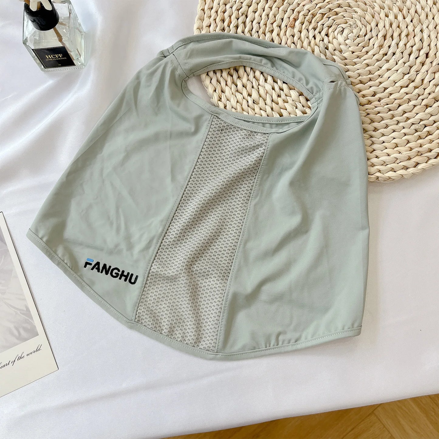 UV Protection Ice Silk Mask Sun Proof Bib Solid Color Face Cover Face Shield Summer Face Scarves Sunscreen Face Scarf Riding