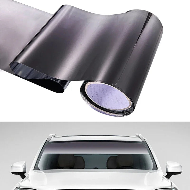 Car Window Sun Visor Strip Tint Film Front Windshield Protect Shade Blocking UV Sticker DIY Film Gradient Colorful Car Stickers