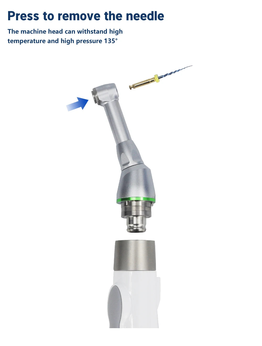 Dental Wireless Endo Motor Smart 9 Programs with LED Lamp and 16:1 Reduction Contra Angle Endodontic Instrument
