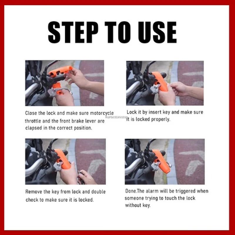 Universal Motorcycle Handlebar Lock Anti-theft Accelerator Brake Lock Motorcycle Accessories