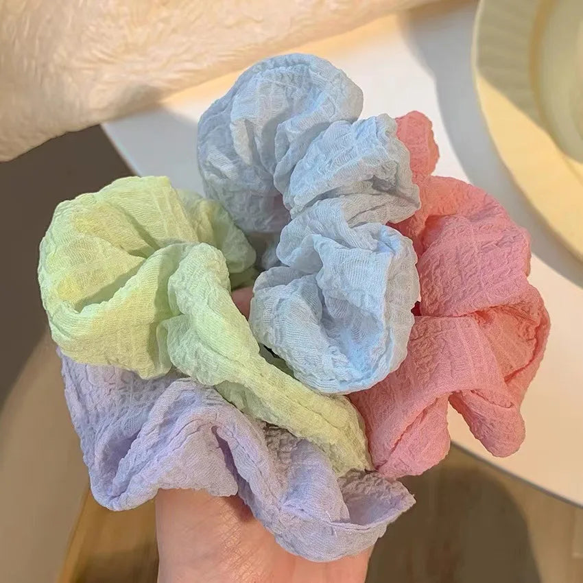 4-7pcs/set Candy Color Hair Scrunchies for Women Girls Cute Elastic Hair Ties Bands Headband Rubber Bands Hair Accessories