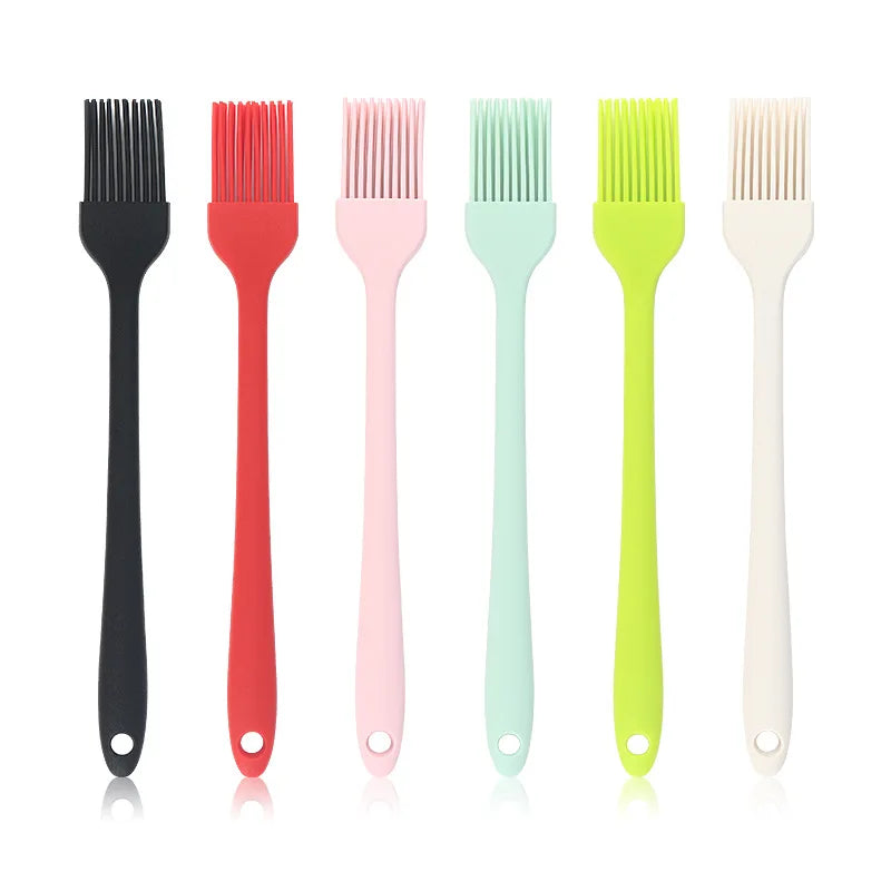 In Stock Silicone Integrated Small Size Oil Brush Barbecue Brush Household Lint-Free Baking Brush Pancake Oil Brush