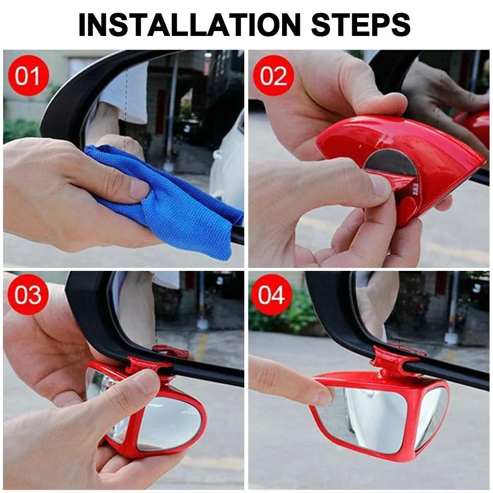 Rotatable Car Blind Spot Mirror Auto 360 Adjustable Wide Angle Reversing Glass Automobile Side Rear View Parking Accessories