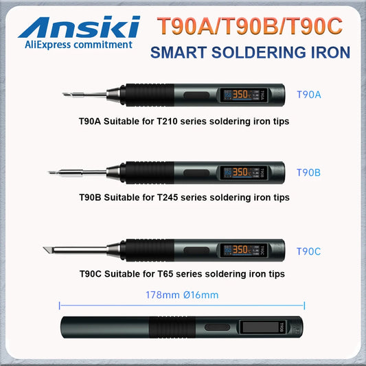 ALIENTEK T90 Smart Soldering Iron T245/T210/T65 series optional 80-450℃ Adjustable Temperature Precision Welding Solder Tools