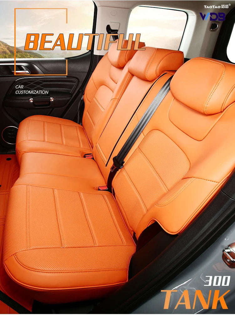 Custom Car Seat Covers Full Set Leather For Tank 300 2021 2022 2023 2024 Auto Interior Styling Protector Accesories Styling