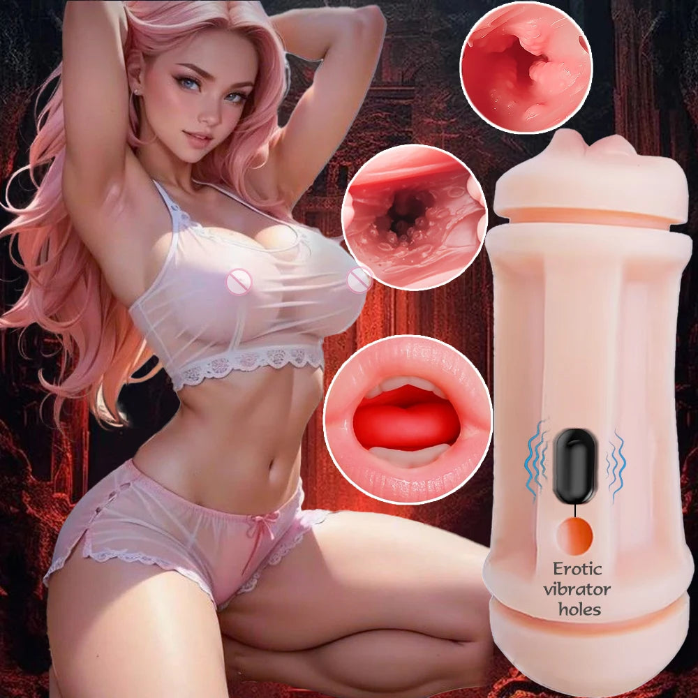 3 in 1All Saints' Day Set Sex Toys Sex Dolls Realistic Pocket Pussy with Vagina Male Masturbator Sex Toy Realistic Mouth for Men