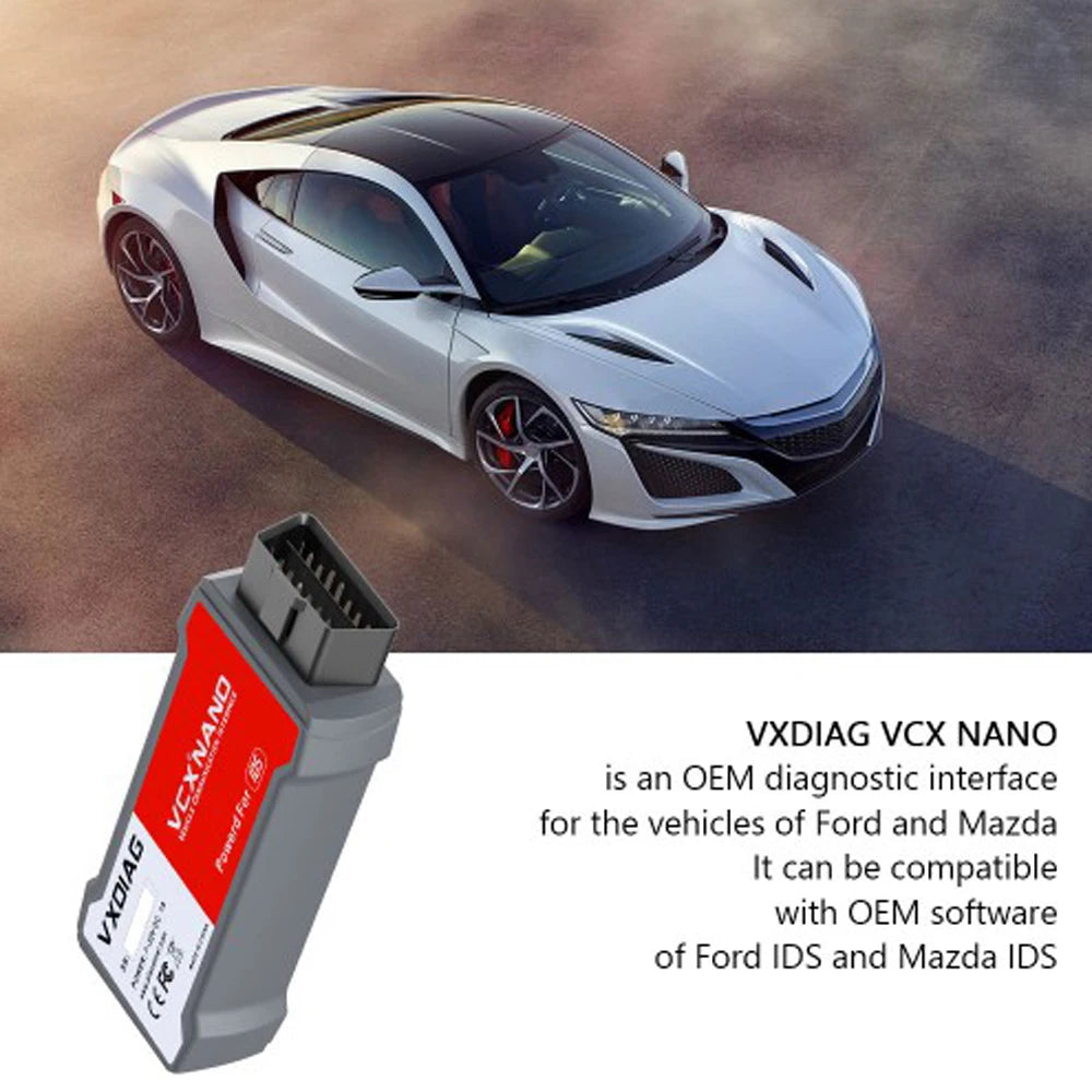 VXDIAG VCX NANO For Mazda/Ford 2 in 1 ECU Programming With IDS V125 Read VIN Clear Code TPM DPF ABS Injector Car Diagnostic Tool