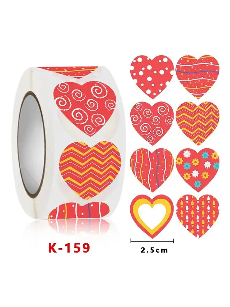 500 Stickers Per Roll Decorative Brochure Stickers with Cute Cartoon Animal Expressions Birthday Gifts Christmas Decorations