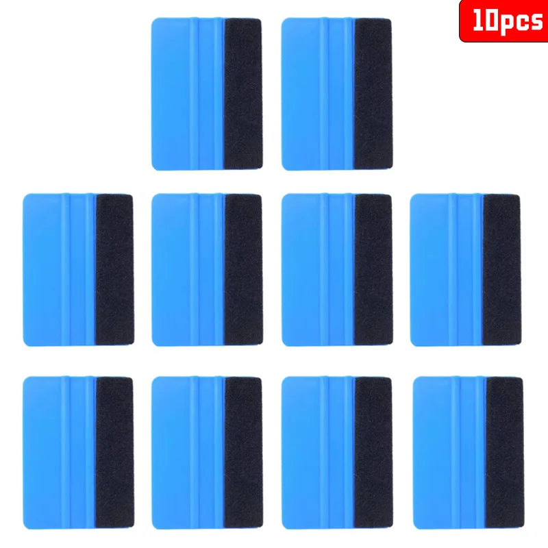 10pcs Car Stickers Film Install Squeegee Vinyl Carbon Fiber Scraper with Felt Squeegee Tool Film Wrapping Car Wrap Tools