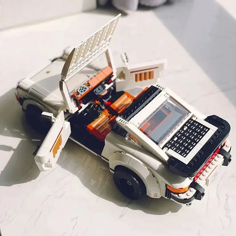 1458 Particle Technical Building Blocks Set 2in1 Race Classic Model  Retro Roadster Toy Adult Boy Assembled Model Christmas Gift