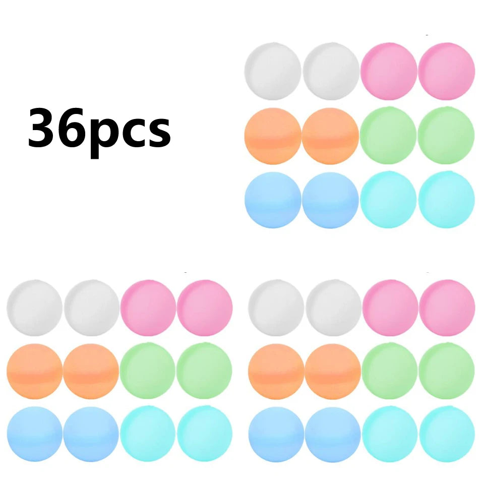 1-60P New Reusable Water Balloons Refillable Water Balloon Quick Fill Self Sealing Water Bomb Splash Balls  Swimming Pool