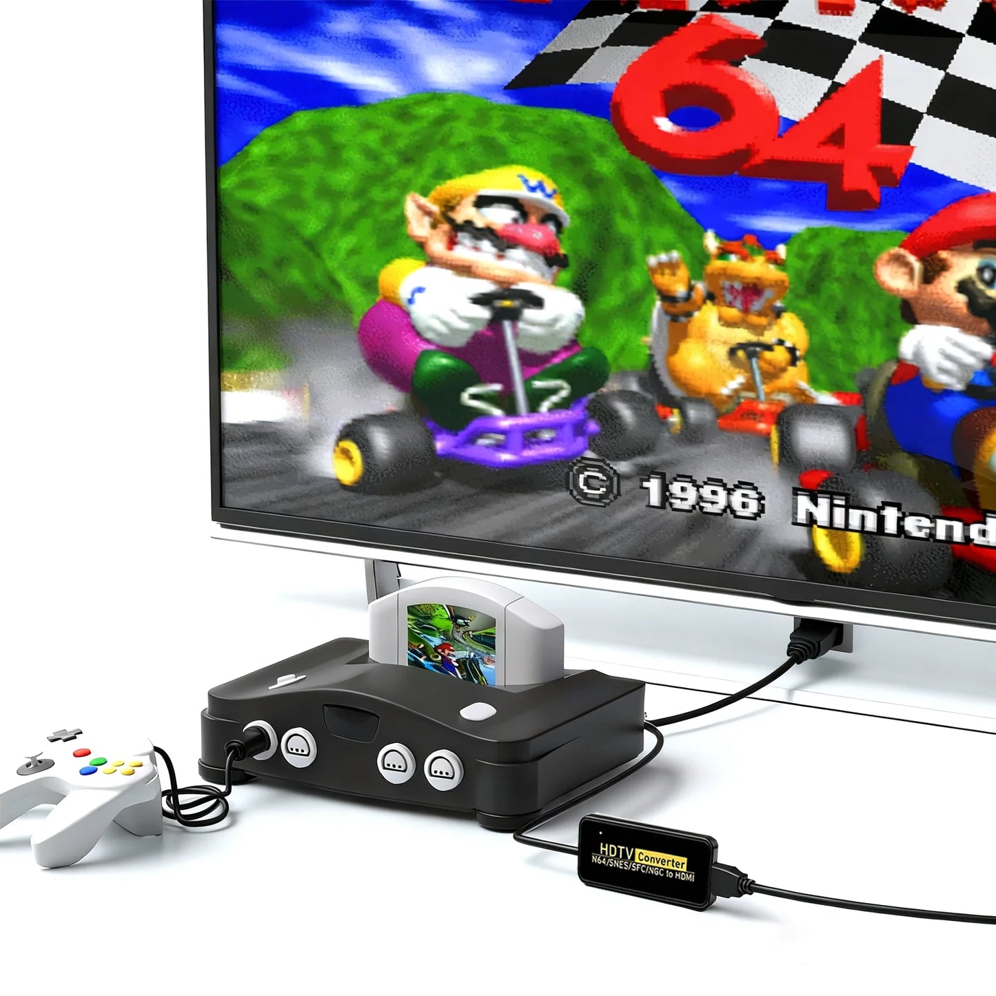 1080P NGC/SNES/N64 To HDMI Converter Adapter,HDMI Cable for Nintend 64 SNES Console Game Cube Plug and Play Restore Game Screen
