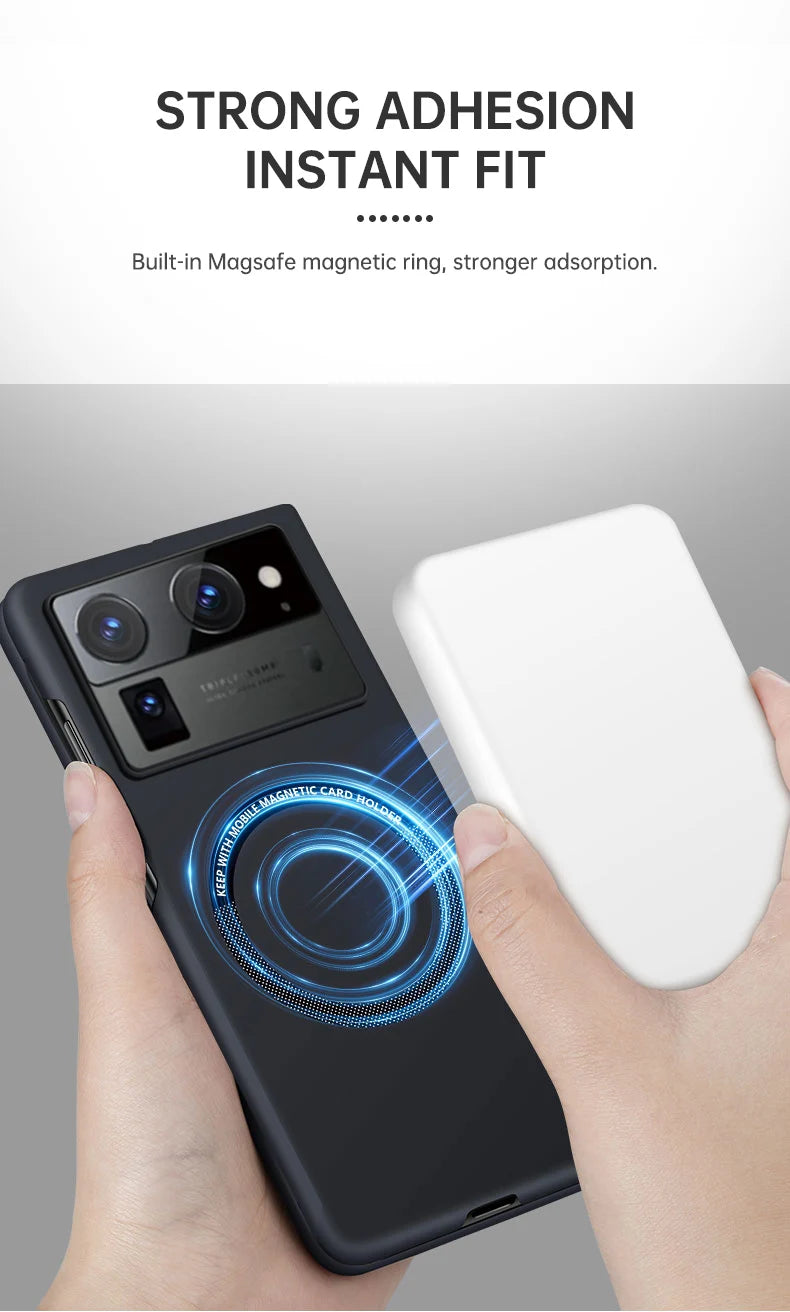 For Tecno Phantom V Fold 2 Luxury magnetic wireless phone case Skin-friendly Mobile cover Non-Slip Shockproof Bumper Funda