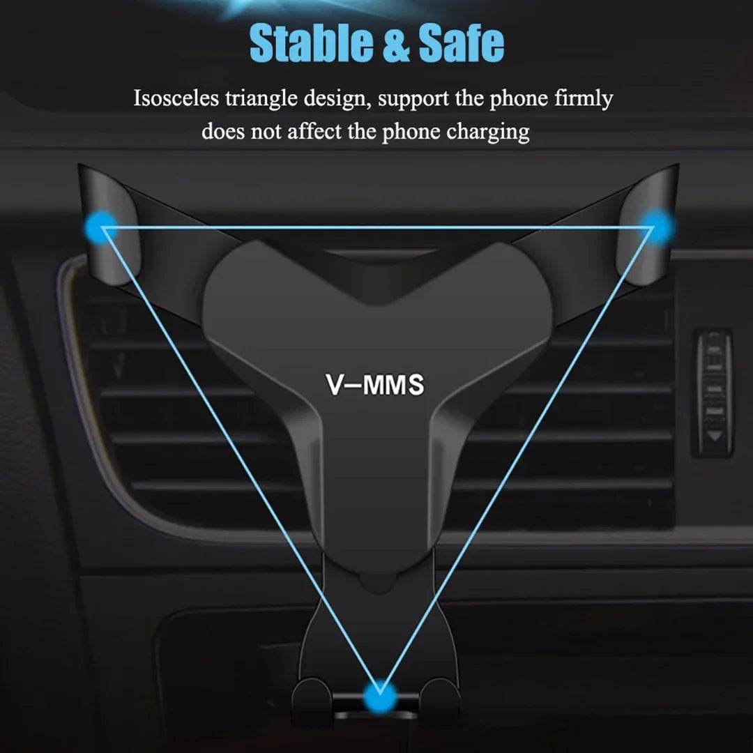 Gravity Car Holder Auto Air Vent Mount Clip Bracket Cell Holder No Magnetic GPS Mobile Phone Stand for IPhone 14 13 Samsung