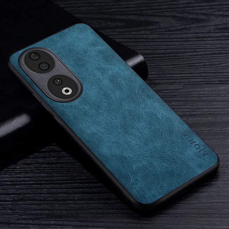 Premium PU Leathe Phone Case for Honor 90 70 50 20 10 Pro Lite Scratch-Resistant Solid Color Protective Cover