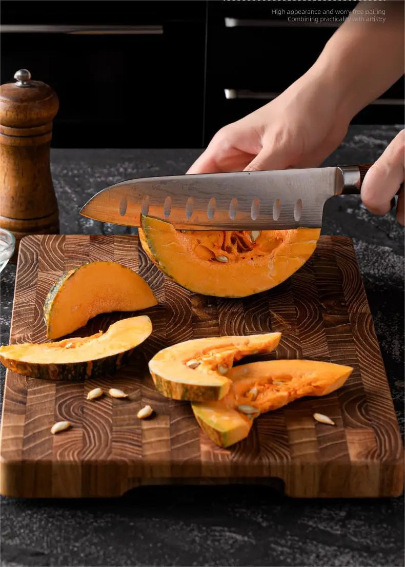 Large Size,High Quality Teak Wood Cutting Board:16.5*11.8 Inch/13.3*9.5 Inch,1 Inch Thick，Suitable For Christmas，Halloween