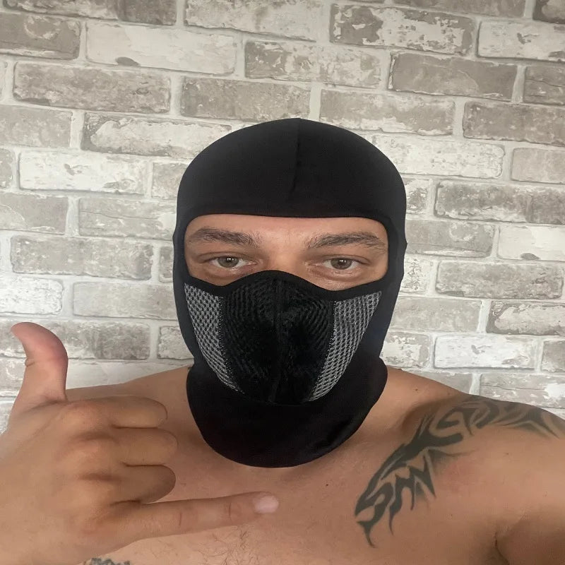 Headgear Men's and Women's Summer Outdoor Riding Ice Silk Mask Full Face Neck Fishing UV Breathable Sun Hat Patchwork Style