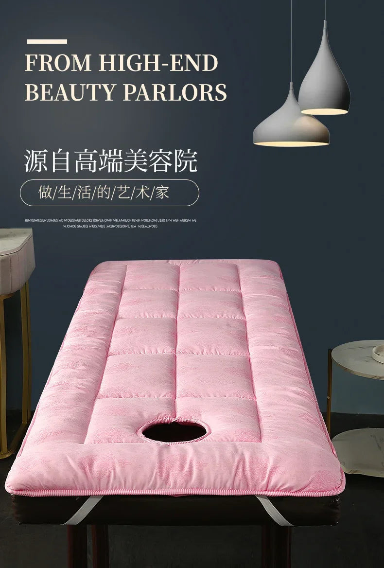 Thickened Beauty Salon Bed Cushion Mattress Anti Slip Beauty Room Bed Mat SPA Treatment Massage Bed Pad With Hole