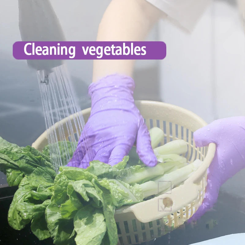 20/50/100/200/4001000pcs disposable purple nitrile gloves, suitable for car kitchens, gardening, and home cooking