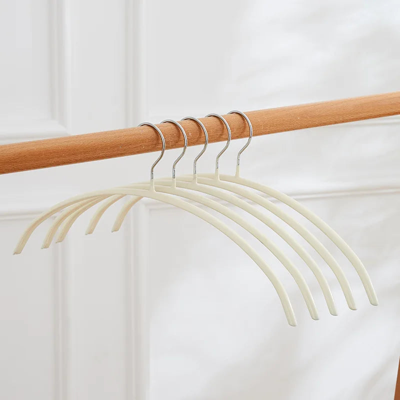 10-50 PCS Non-Slip Space Saving Clothes Hangers Durable Sturdy Contour Metal Shirt Clothes Hangers Suitable for Coat Jacket Suit