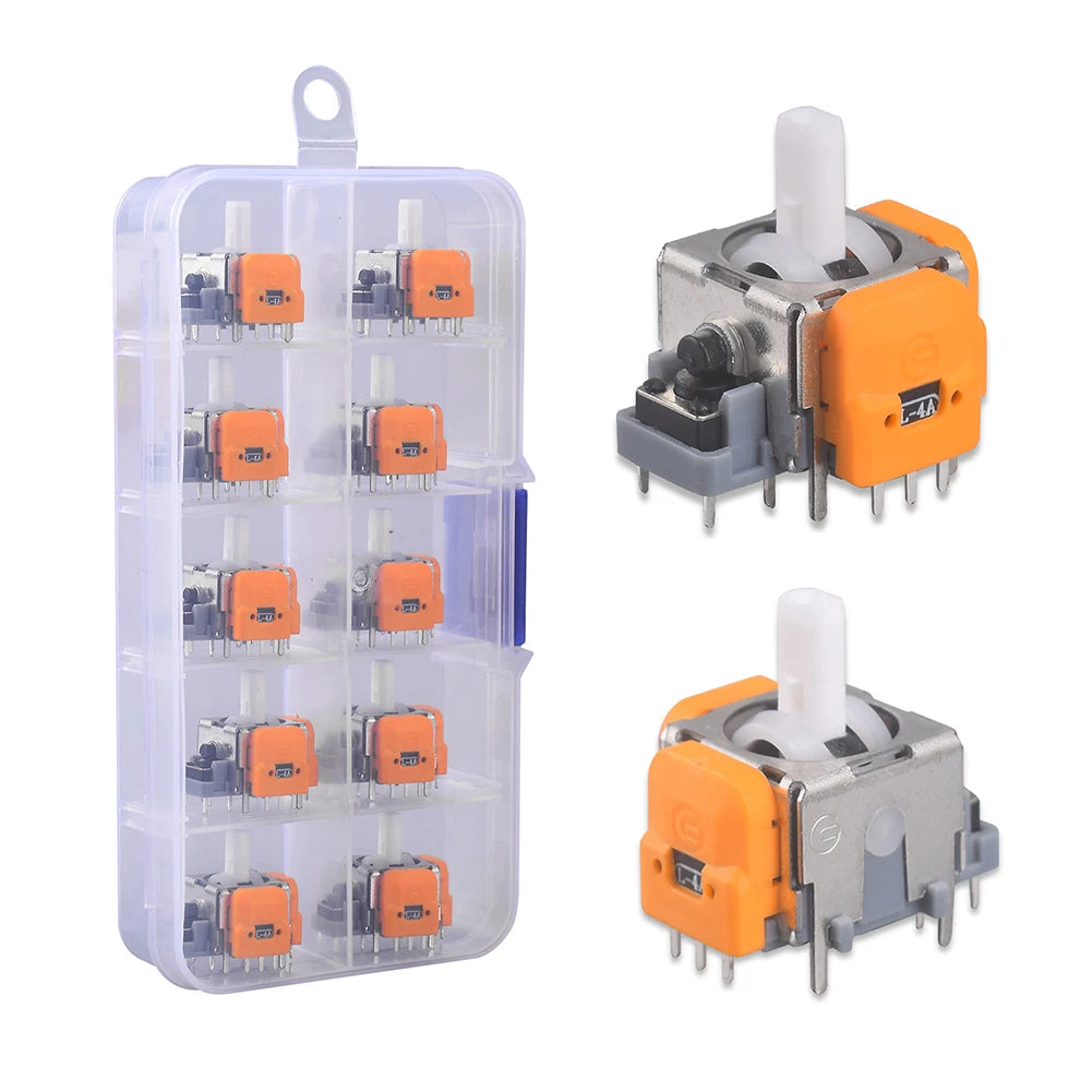 10Pcs 3D Hall Effect Joystick High Precision No Drifting Thumbsticks Module Repair Parts Adjustable for PS4/5 for XBox/Switch