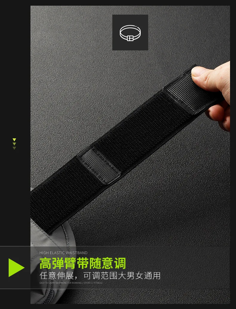 Outdoor Sports Running Fitness Mobile Phone Arm Bag Night Running Reflective Safety Wrist Bag Men and Women 6.5-Inch