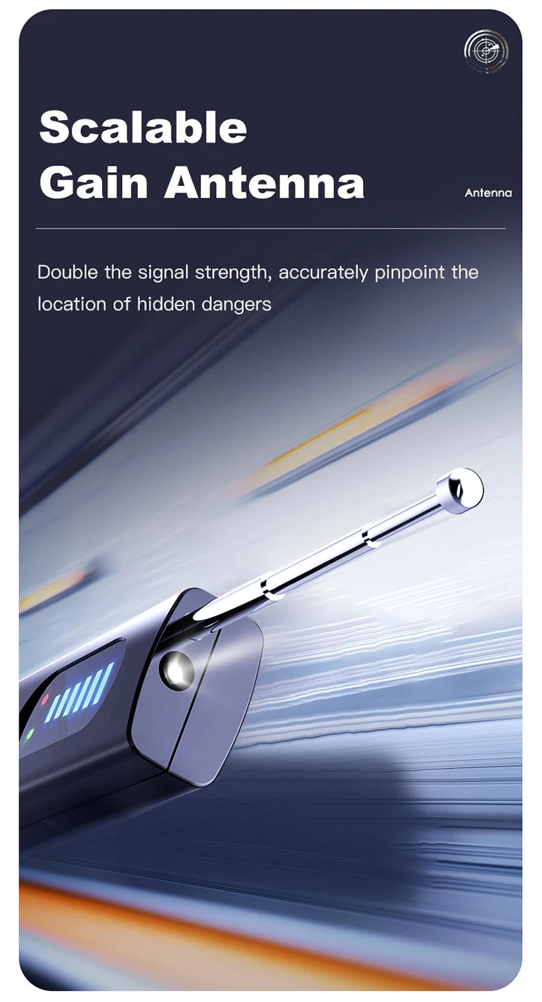 Portable Camera Detector Anti-Spy Car GPS Tracker Listening Device bug RF Wireless All Signal Scanner Gadget Security Protection