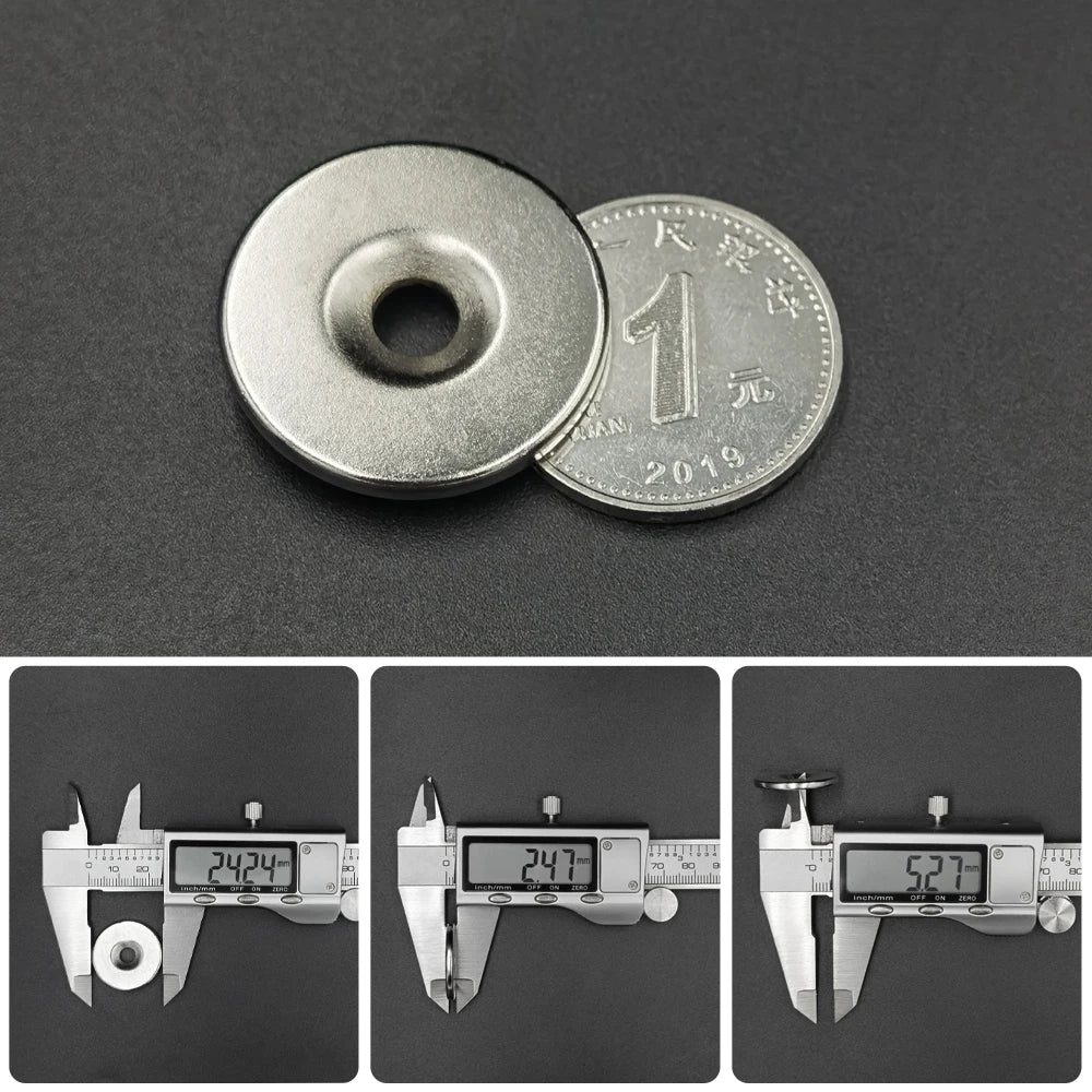 5/10 Pcs 25x3-5 Neodymium Imanes 25mm X 3mm Hole 5mm NdFeB N35 Round Super Powerful Strong Permanent Magnetic Imanes Disc