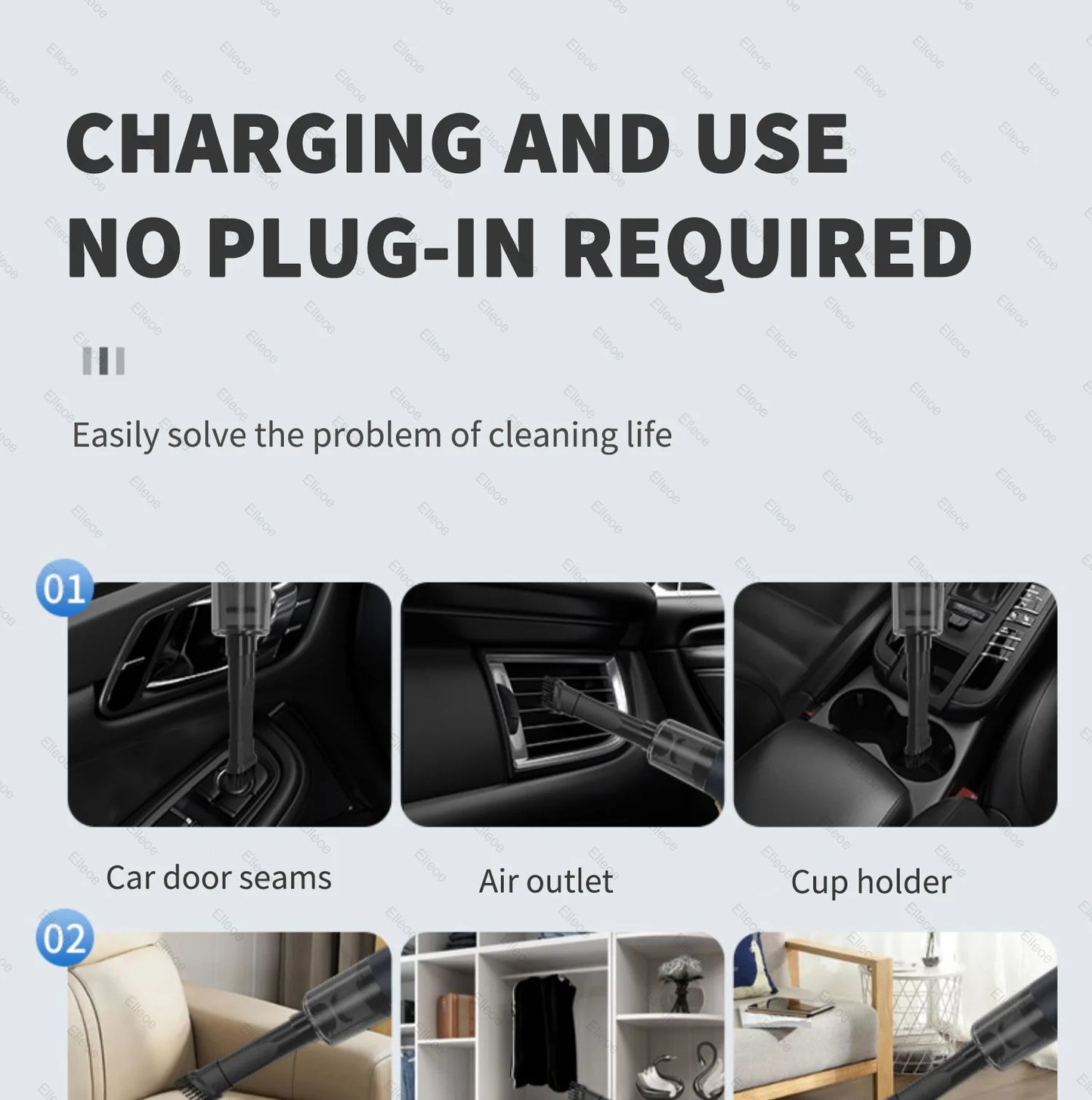 SZUK 18000PA Car Vacuum Cleaner Mini Portable Duster Handheld Cleaning Machine Home Appliance Powerful Wireless Vacuum Cleaner