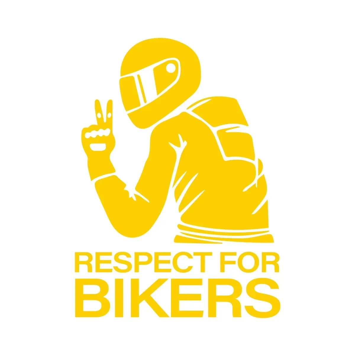 Respect for Bikers Car for Bikers Personality Laser Reflective Sticker Motorcycle Rider Electric Friends Creative Tools Amagi