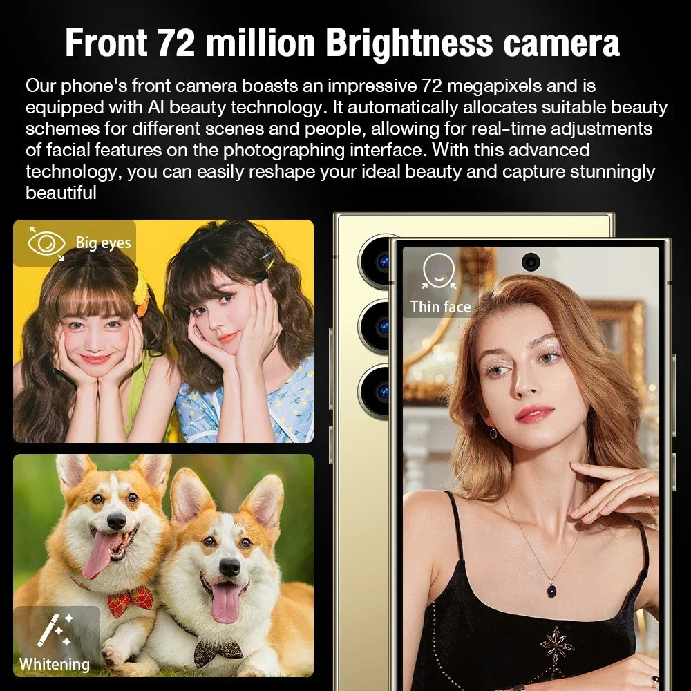 2025 New Hot S25 Ultra Original Intelligent 5g Dual Card Dual Standby Android 14 System 8000mah Battery Global Version