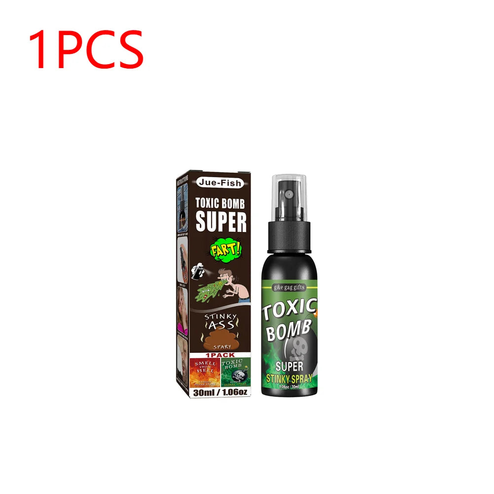 30ml Fart Gag Spray Prank Joke Plastic Spray Can Stink Party Supplies Stinky Fart for Adults Kids Non Toxic Halloween Funny Toys